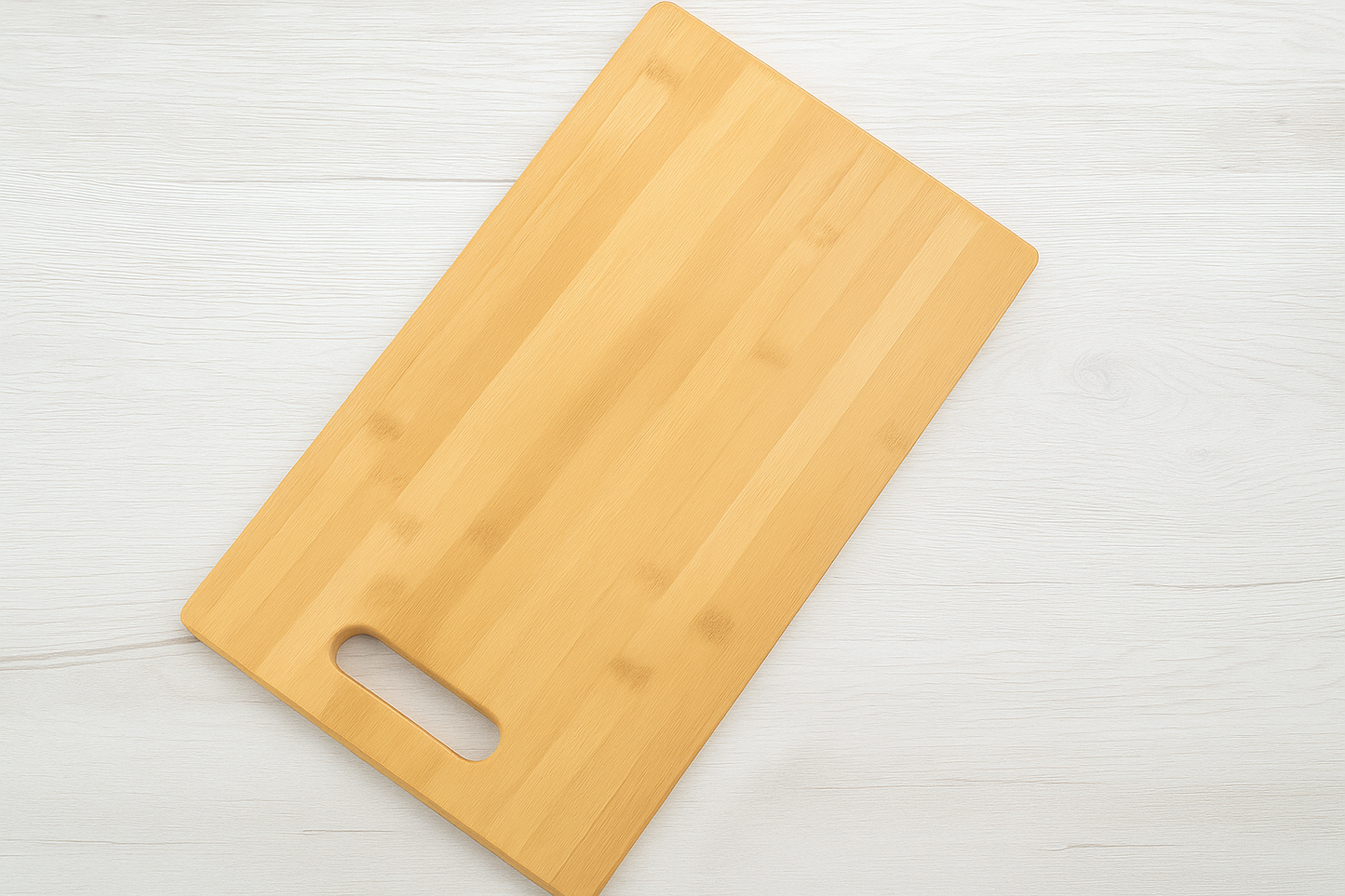 Premium Bamboo Cutting Board with Handle – Eco-Friendly, Non-Slip, Multipurpose Kitchen Chopping Block (34x23cm)