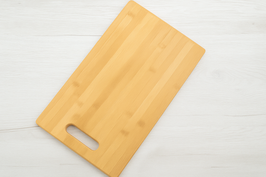 Premium Bamboo Cutting Board with Handle – Eco-Friendly, Non-Slip, Multipurpose Kitchen Chopping Block (34x23cm)