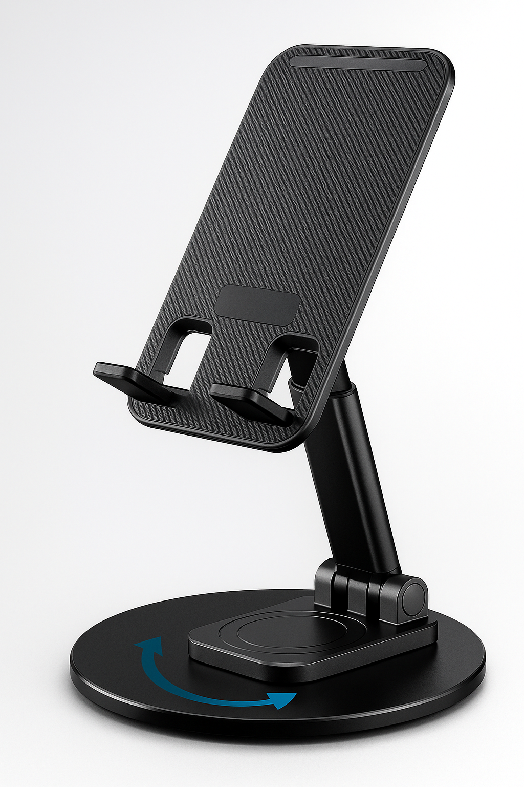 LILANZU Adjustable Phone & Tablet Stand – Foldable Desk Holder for iPhone, iPad, Samsung, E-Readers | 360° Rotating, Height & Angle Adjustable, Sturdy Aluminum Base