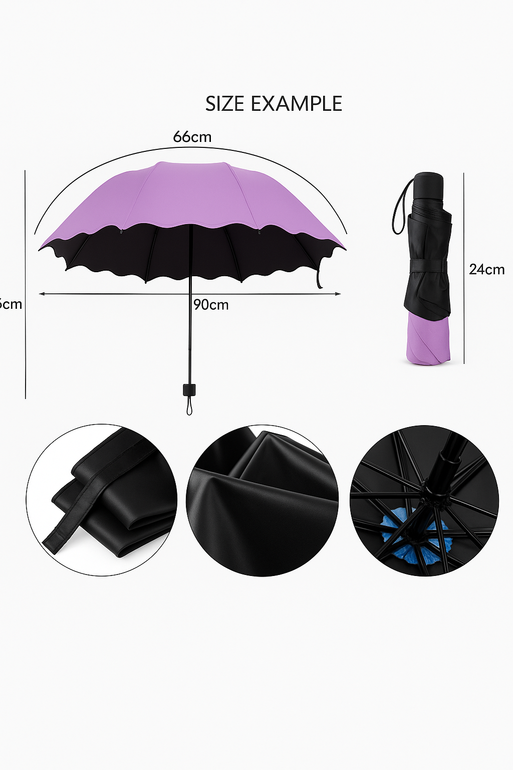 Blossom UV-Proof Folding Umbrella – Stylish Compact Windproof Rain & Sun Protection