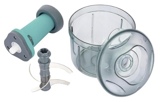 Manual Food Chopper for Vegetables & Fruits – Hand-Push Mini Chopper with Sharp Blades, BPA-Free, Easy to Use & Clean (1100ml)